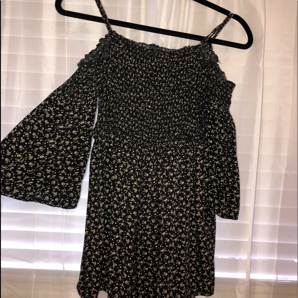 black floral print romper